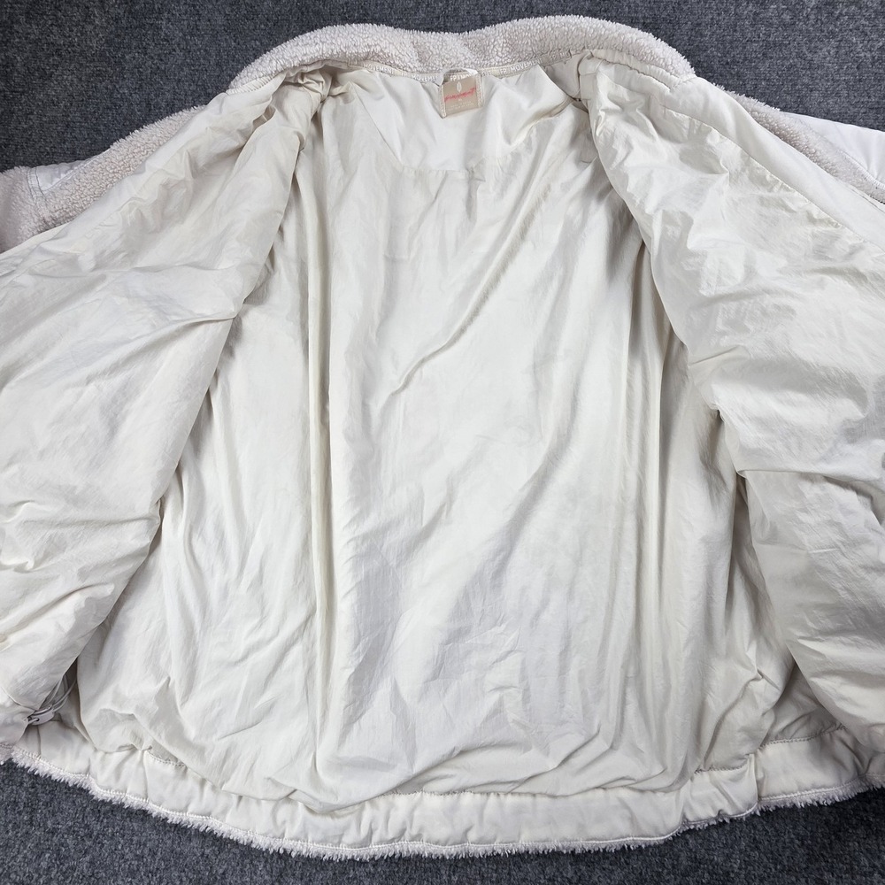 Free People Movement XL Jacket Ivory Oversized Sherpa Fleece Full Zip Cozy‎ Coat - Picture 6 of 12
